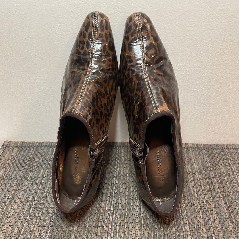 Boston Design Studio Water Resistant Low Heel Leopard Bootie 8 - Picture 4 of 10